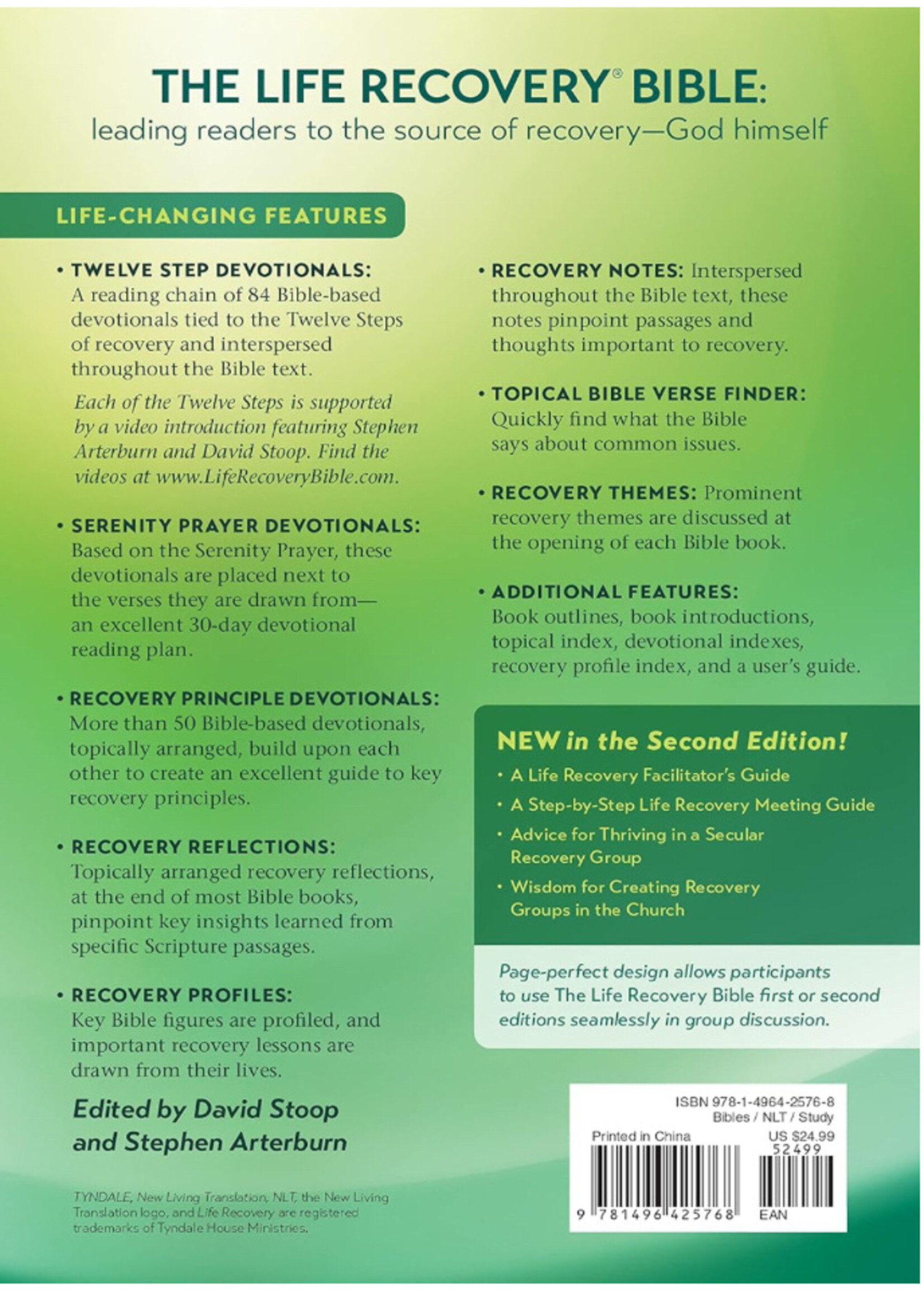 NLT LIFE RECOVERY BIBLE PERSONAL SIZE