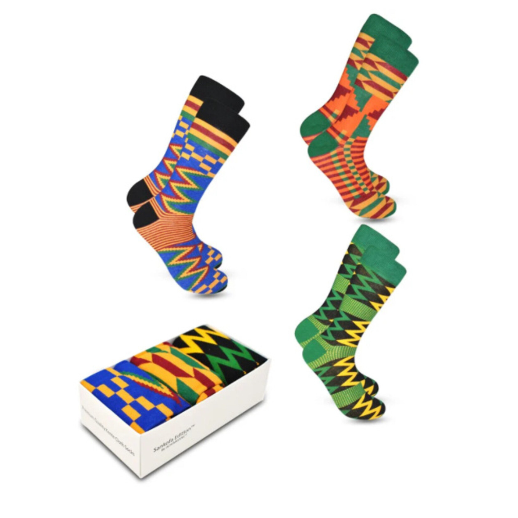 AFRICAN KENTE CLOTH SOCKS BUNDLE 1