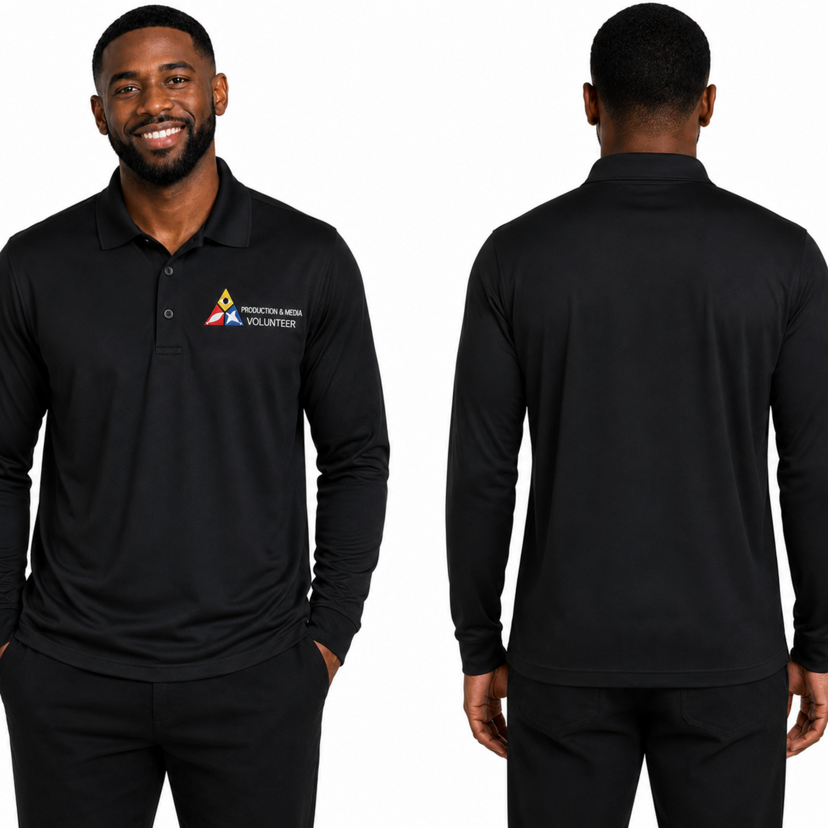 PREORDER  PRODUCTION VOLUNTEER BLACK POLO