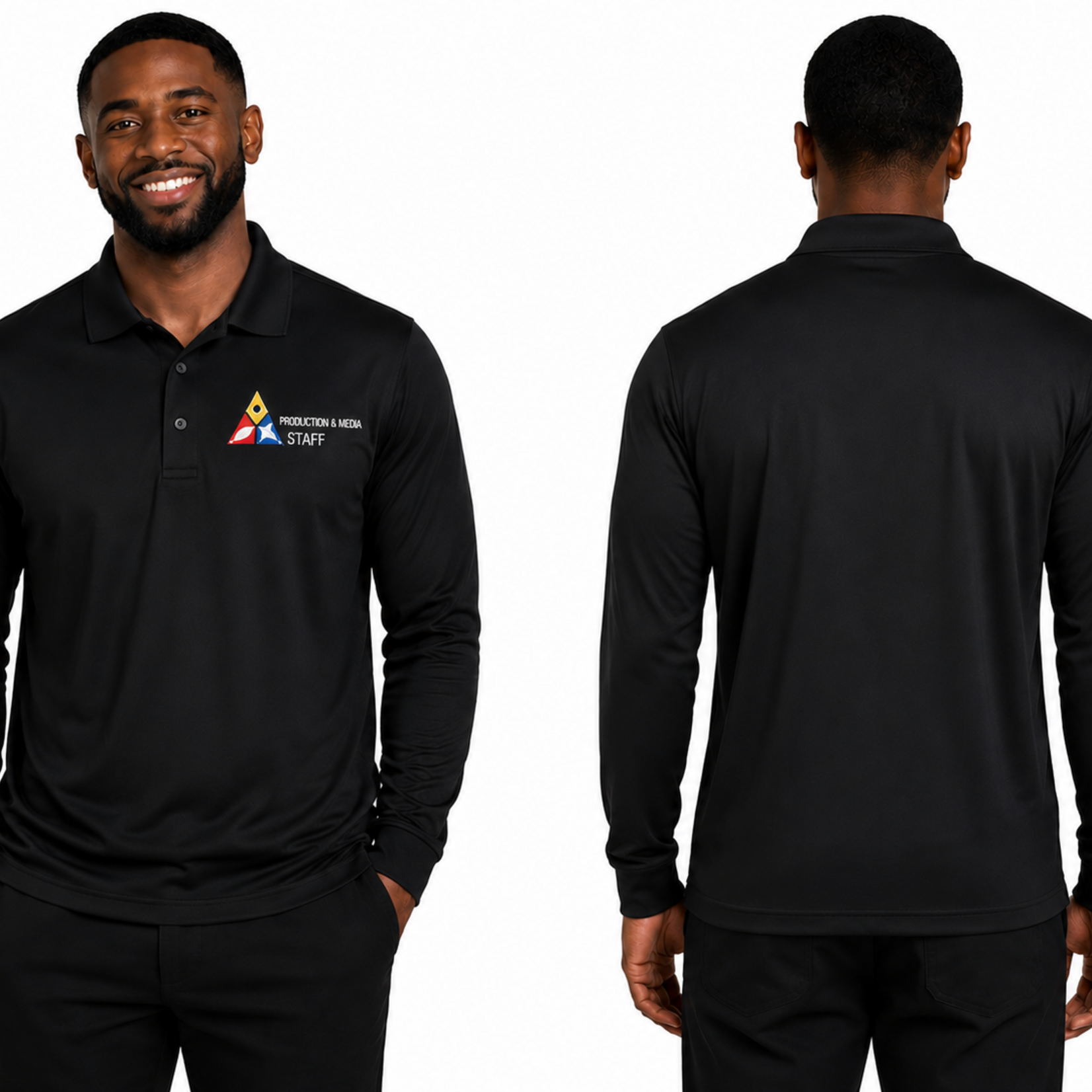 PREORDER PRODUCTION STAFF BLACK POLO