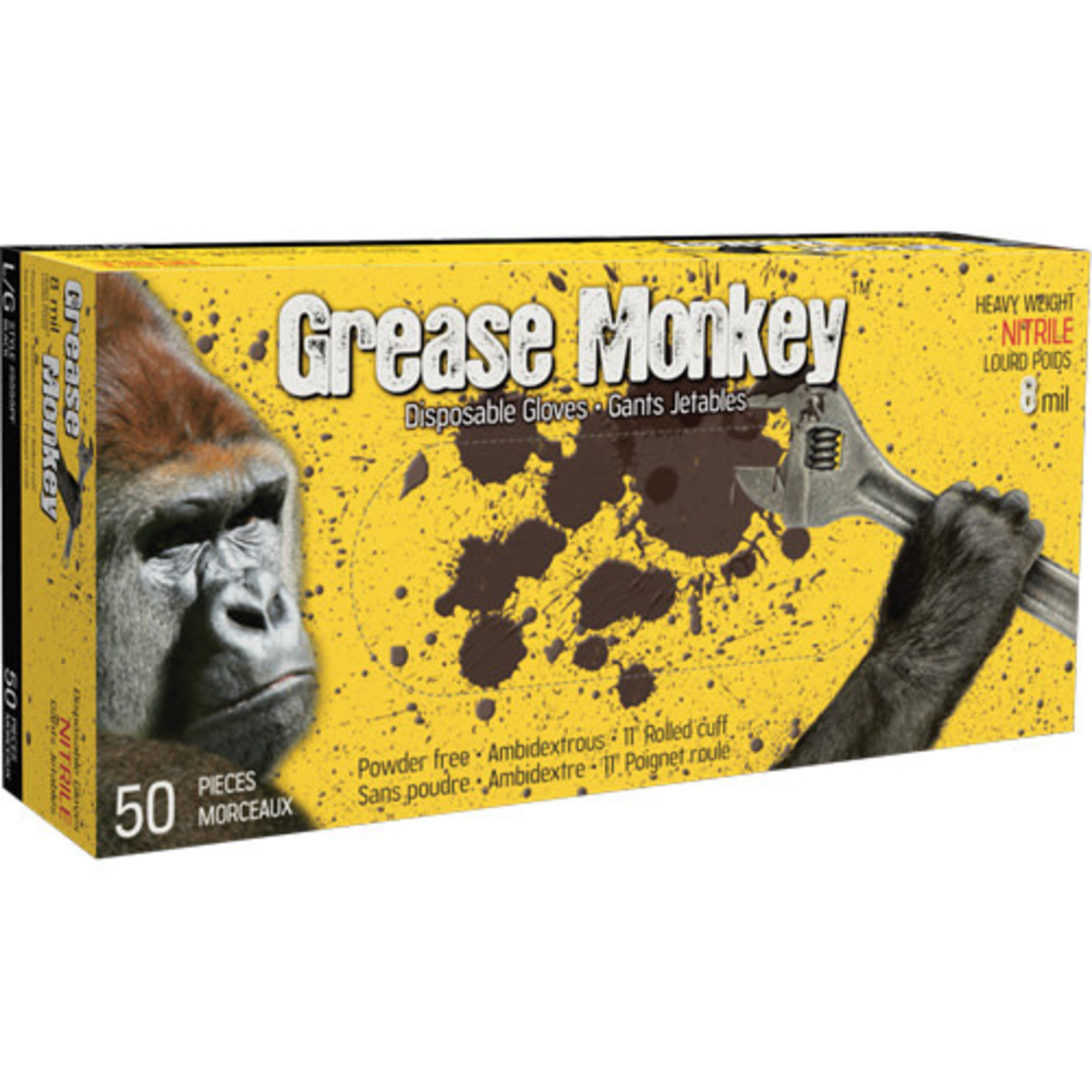 Watson Gloves Monkey Wrench 8 Mil Sure-Grip Nitrile Gloves