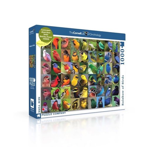 NEW YORK PUZZLE COMPANY NY1000 RAINBOW OF BIRDS NEW YORK PUZZLE COMPANY NY1000 RAINBOW OF BIRDS