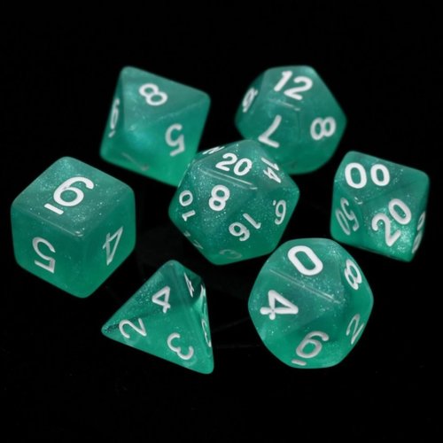Die Hard Dice POLYMER DICE SET 7 HAKURO WITH WHITE Die Hard Dice POLYMER DICE SET 7 HAKURO WITH WHITE