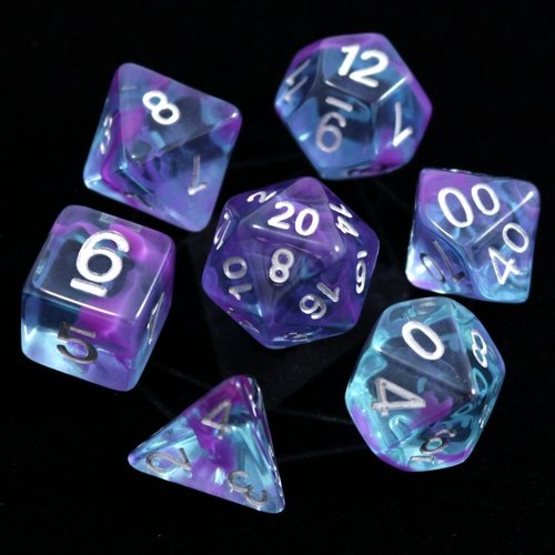 Die Hard Dice DICE SET 7 TRANSLUCENT LAYER AQUARIUM RIBBON Die Hard Dice DICE SET 7 TRANSLUCENT LAYER AQUARIUM RIBBON