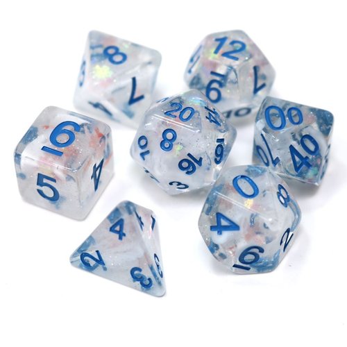 Die Hard Dice POLYMER SET 7 SNOWDRIFT BLUE Die Hard Dice POLYMER SET 7 SNOWDRIFT BLUE