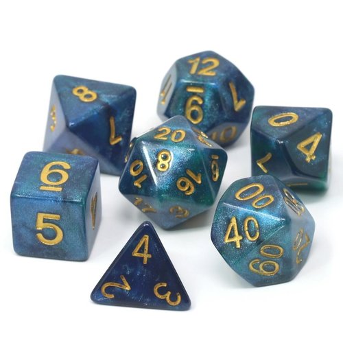 Die Hard Dice GLIMMER DICE SET 7 LAGOON Die Hard Dice GLIMMER DICE SET 7 LAGOON