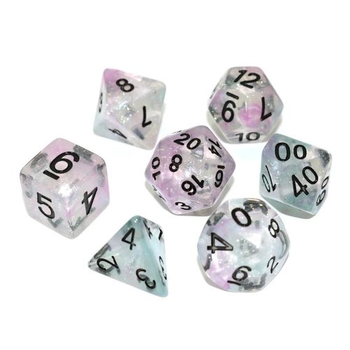 Die Hard Dice LUMINOUS DICE SET 7 CHROME Die Hard Dice LUMINOUS DICE SET 7 CHROME