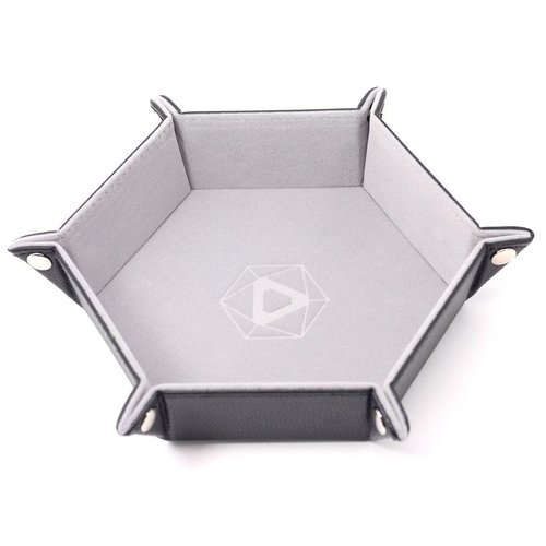 Die Hard Dice DICE TRAY: GRAY HEXAGON - FOLDING Die Hard Dice DICE TRAY: GRAY HEXAGON - FOLDING
