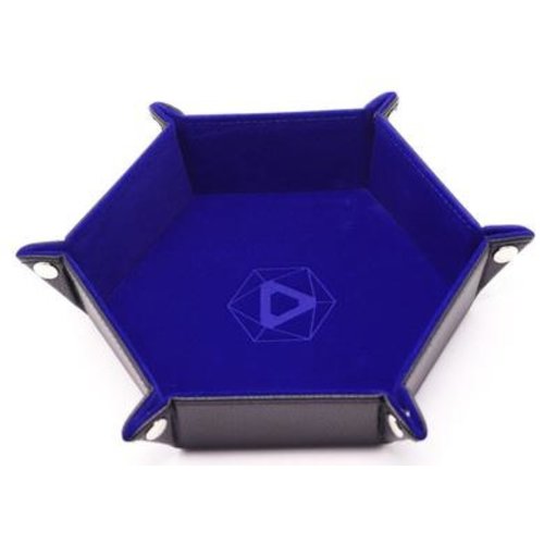Die Hard Dice DICE TRAY: BLUE HEXAGON - FOLDING Die Hard Dice DICE TRAY: BLUE HEXAGON - FOLDING