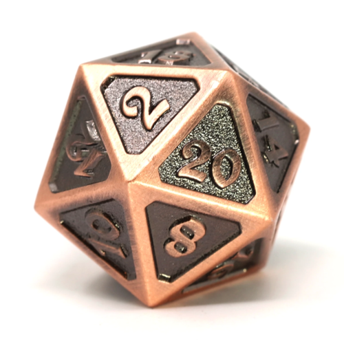 Die Hard Dice DIRE D20 - MYTHICA BATTLEWORN COPPER Die Hard Dice DIRE D20 - MYTHICA BATTLEWORN COPPER