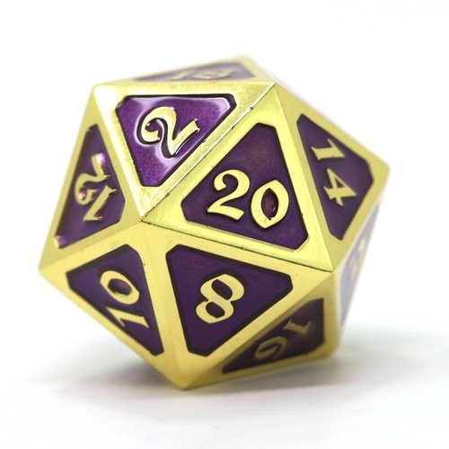 Die Hard Dice DIRE D20 MYTHICA AMETHYST GOLD Die Hard Dice DIRE D20 MYTHICA AMETHYST GOLD