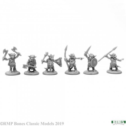 Reaper Miniatures BONES: KOBOLD MOOKS (6) Reaper Miniatures BONES: KOBOLD MOOKS (6)
