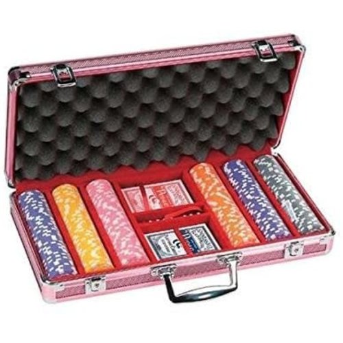 CHH Quality Products POKER CHIP SET 300 11G in ROSE CASE