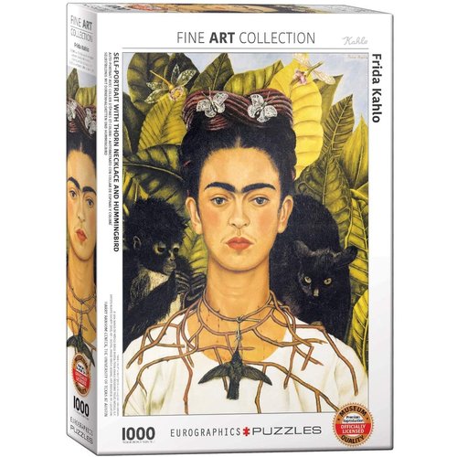 Eurographics EG1000 KAHLO - SELF PORTRAIT WITH THORN NECKLACE AND HUMMINGBIRD