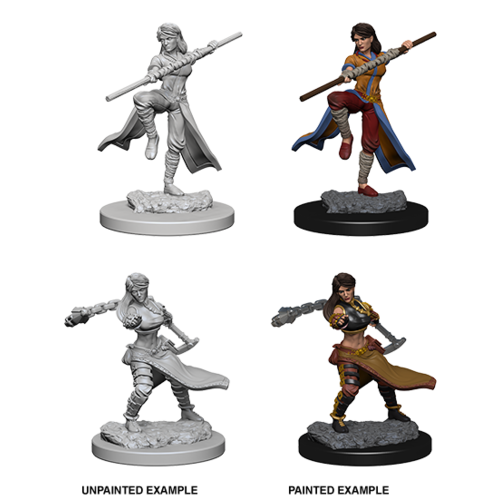 Wizkids MINIS: D&D: HUMAN FEMALE MONK (BO STAFF)