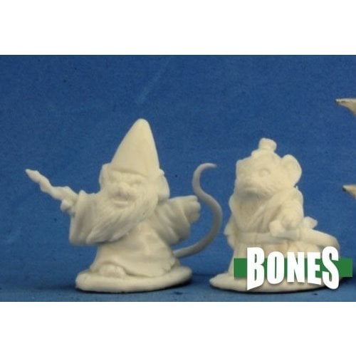 Reaper Miniatures BONES: MOUSLING SORCERER & SAMURAI Reaper Miniatures BONES: MOUSLING SORCERER & SAMURAI