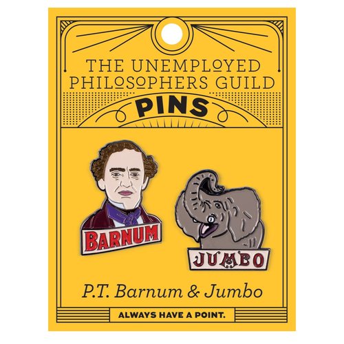 UNEMPLOYED PHILOSOPHERS PIN SET: P.T. BARNUM AND JUMBO UNEMPLOYED PHILOSOPHERS PIN SET: P.T. BARNUM AND JUMBO
