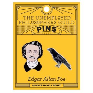Unemployed Philosopher's Guild PIN: EDGAR ALLEN POE & RAVEN SET