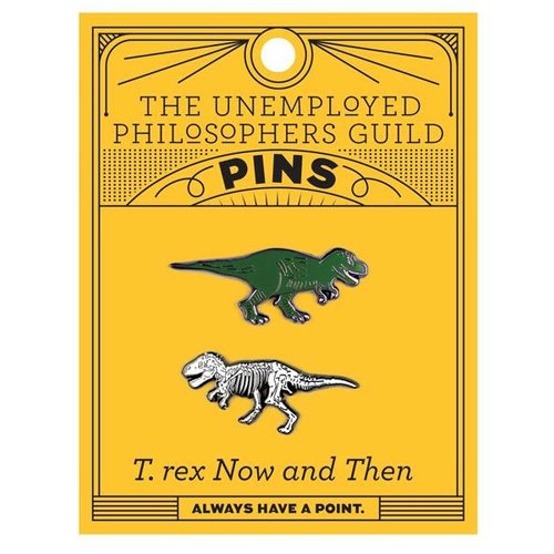 UNEMPLOYED PHILOSOPHERS PIN: T. REX & FOSSIL SET UNEMPLOYED PHILOSOPHERS PIN: T. REX & FOSSIL SET