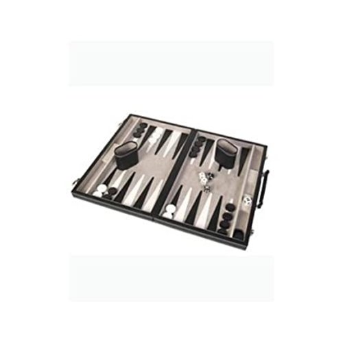JOHN HANSEN COMPANY BACKGAMMON 12" BLACK JOHN HANSEN COMPANY BACKGAMMON 12" BLACK