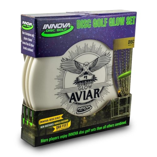 INNOVA CHAMPION DISCS DISC GOLF SET (3) DX GLOW STACKED INNOVA CHAMPION DISCS DISC GOLF SET (3) DX GLOW STACKED