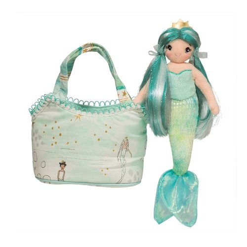 Douglas Cuddle Toys PRINCESS MERMAID SASSY SAK SEAFOAM GREEN Douglas Cuddle Toys PRINCESS MERMAID SASSY SAK SEAFOAM GREEN