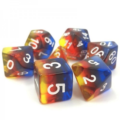 HD Dice DICE SET 7 TRANSLUCENT LAYERED BURNING CLOUD HD Dice DICE SET 7 TRANSLUCENT LAYERED BURNING CLOUD