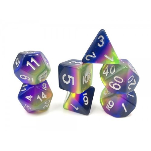 HD Dice DICE SET 7 OPAQUE LAYERED NEON SUNRISE HD Dice DICE SET 7 OPAQUE LAYERED NEON SUNRISE