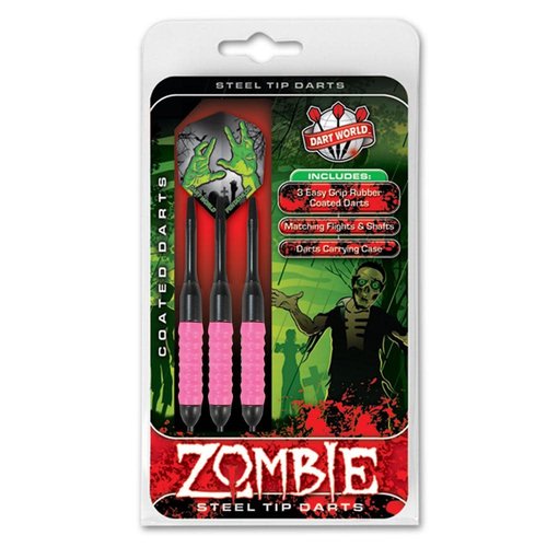 DART WORLD ZOMBIE PINK COATED STEEL-TIP DARTS 22G DART WORLD ZOMBIE PINK COATED STEEL-TIP DARTS 22G