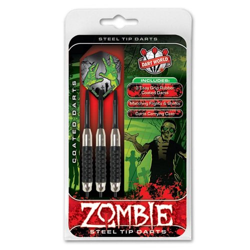 DART WORLD ZOMBIE BLACK COATED STEEL-TIP DARTS 22G DART WORLD ZOMBIE BLACK COATED STEEL-TIP DARTS 22G