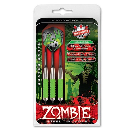 DART WORLD ZOMBIE GREEN COATED STEEL-TIP DARTS 23G DART WORLD ZOMBIE GREEN COATED STEEL-TIP DARTS 23G