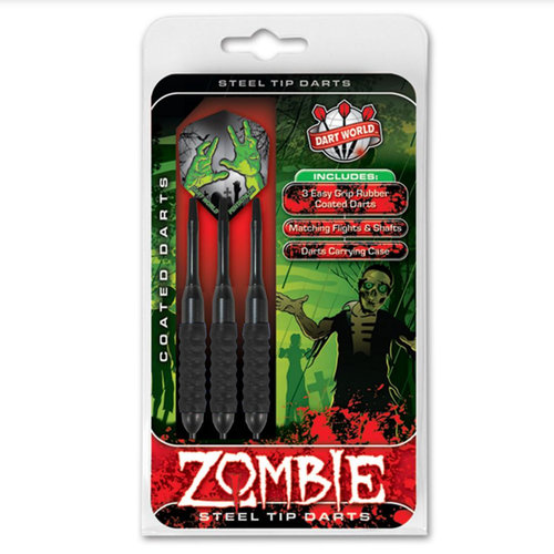 DART WORLD ZOMBIE BLACK COATED STEEL-TIP DARTS 24G DART WORLD ZOMBIE BLACK COATED STEEL-TIP DARTS 24G