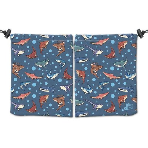 INKED GAMING DICE BAG: SHARKS - DARK BLUE INKED GAMING DICE BAG: SHARKS - DARK BLUE