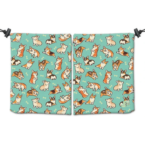 INKED GAMING DICE BAG: CORGIS - GREEN INKED GAMING DICE BAG: CORGIS - GREEN