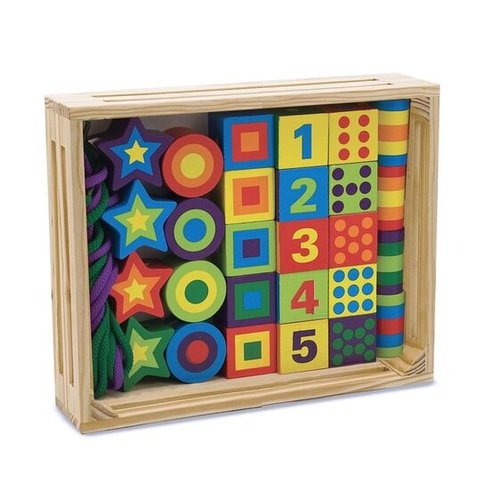 MELISSA & DOUG TOY-WOOD LACING BEADS (27) MELISSA & DOUG TOY-WOOD LACING BEADS (27)