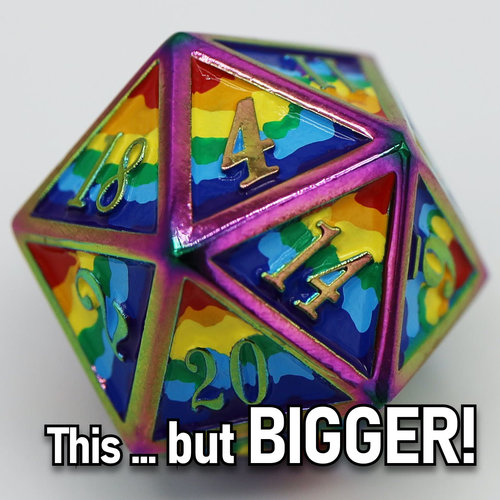 Foam Brain Games DICE FOR ALL D20 35mm METAL RAINBOW PRIDE (Oversized) Foam Brain Games DICE FOR ALL D20 35mm METAL RAINBOW PRIDE (Oversized)
