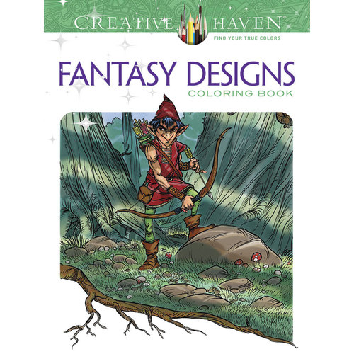 DOVER PUBLICATIONS COLORING BOOK: FANTASY DESIGNS DOVER PUBLICATIONS COLORING BOOK: FANTASY DESIGNS