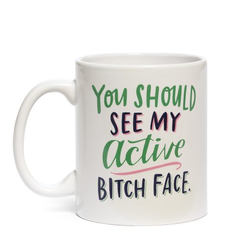 EMILY MCDOWELL STUDIO MUG-ACTIVE BITCH FACE EMILY MCDOWELL STUDIO MUG-ACTIVE BITCH FACE