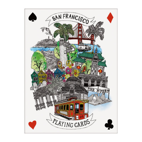 HACHETTE/CHRONICLE/MUDPUPPY CITIES ILLUSTRATED: SAN FRANCISCO PLAYING CARDS HACHETTE/CHRONICLE/MUDPUPPY CITIES ILLUSTRATED: SAN FRANCISCO PLAYING CARDS