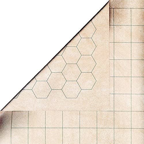 Chessex REVERSIBLE BATTLEMAT - 1" Squares & Hexes (Factory Second)
