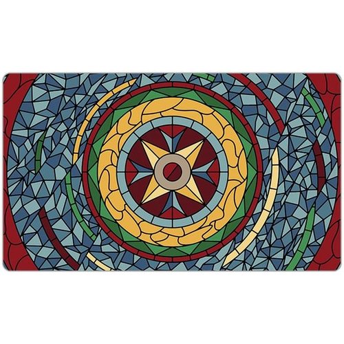 INKED GAMING PLAYMAT: STAINED GLASS - RED INKED GAMING PLAYMAT: STAINED GLASS - RED