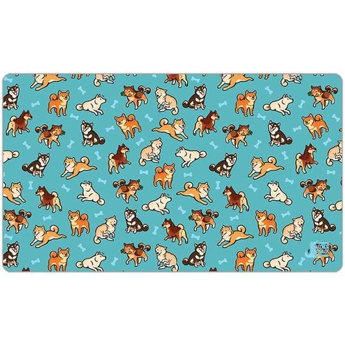 INKED GAMING PLAYMAT: SHIBAS - BLUE INKED GAMING PLAYMAT: SHIBAS - BLUE