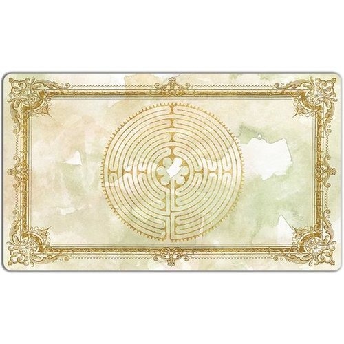 INKED GAMING PLAYMAT: LABYRINTH: BENEDICTUS - WHITE INKED GAMING PLAYMAT: LABYRINTH: BENEDICTUS - WHITE