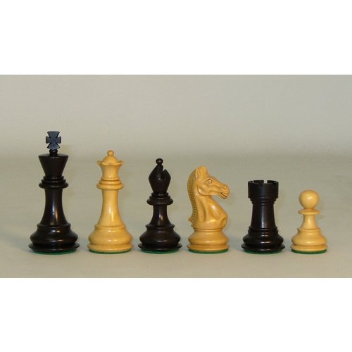 WorldWise Imports CHESSMEN 3.75" PRO (CHEVALIER) BLACK/NATURAL BOXWOOD 2W WorldWise Imports CHESSMEN 3.75" PRO (CHEVALIER) BLACK/NATURAL BOXWOOD 2W
