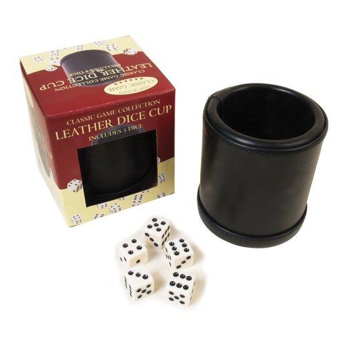 John Hansen Company DICE CUP LEATHER W/ DICE