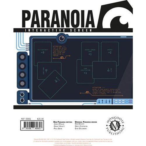 Mongoose Publishing PARANOIA RPG INTERACTIVE SCREEN Mongoose Publishing PARANOIA RPG INTERACTIVE SCREEN