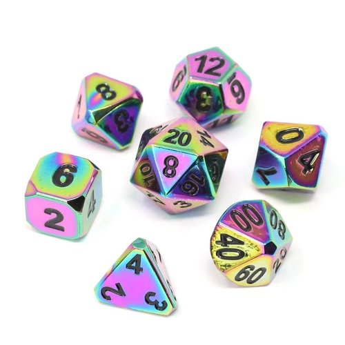 Die Hard Dice FORGE DICE SET 7 SCORCHED RAINBOW BLACK Die Hard Dice FORGE DICE SET 7 SCORCHED RAINBOW BLACK