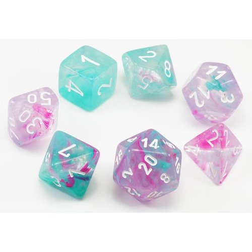 Chessex DICE SET 7 NEBULA WISTERIA/WHITE