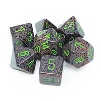 DICE SET 7 SPECKLED EARTH