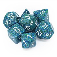 DICE SET 7 SPECKLED SEA